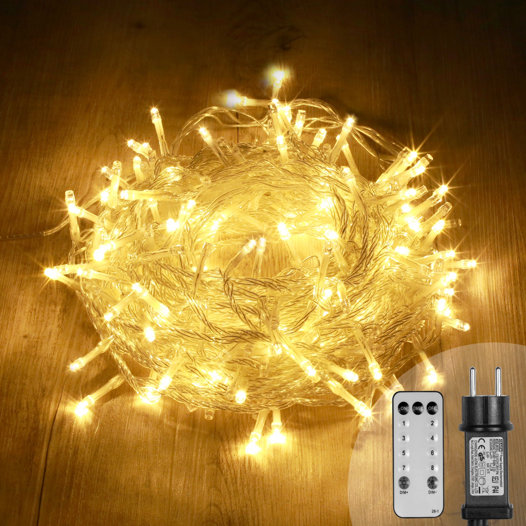Guirlande lumineuse 600 LED blanc chaud 6 m, Décoration lumineuse