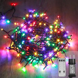 Guirlande lumineuse 200 LED avec télécommande, 6m, pétard, luciole, USB,  décoration de noël, multicolore