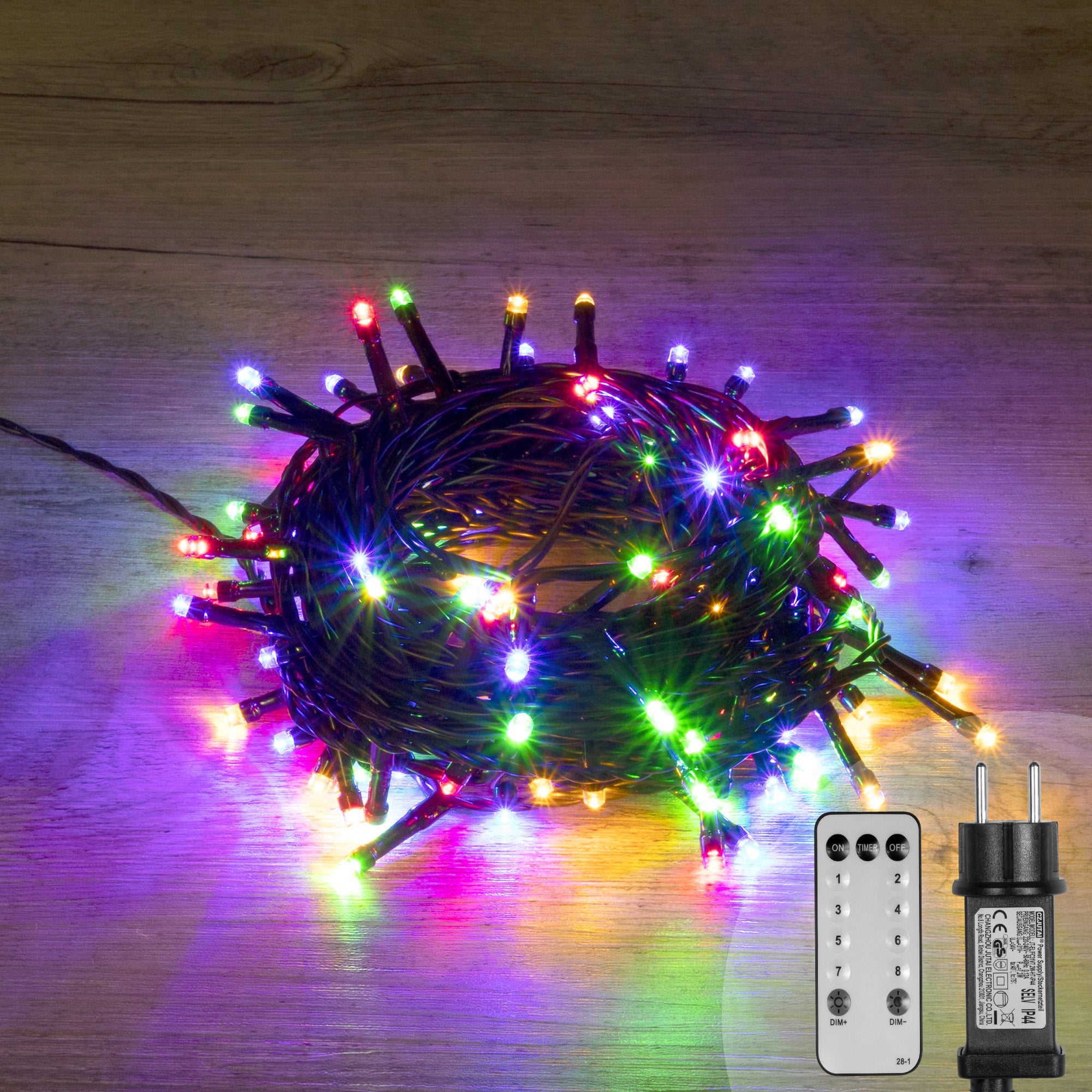 Guirlande lumineuse connectée 20M 250 LED RGB extérieur câble noir Twinkly
