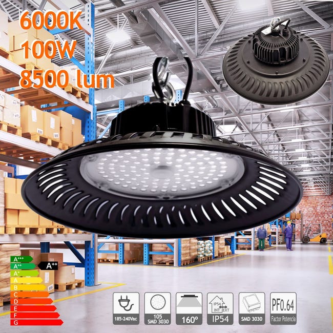 100W LED UFO ,Projecteur LED Lampe Industriel LED Extérieur Blanc