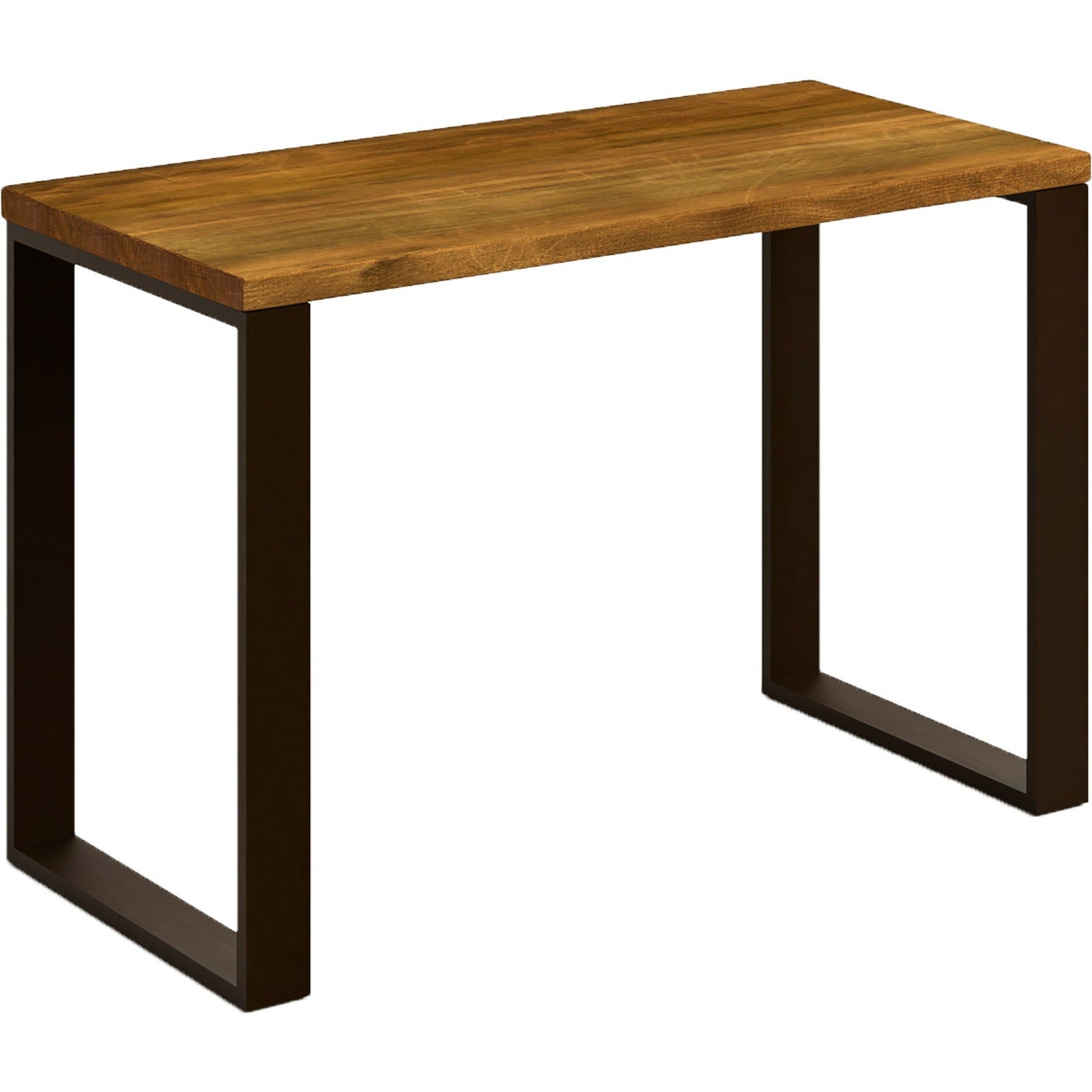 Mesa estudio escritorio madera maciza natural y patas de acero