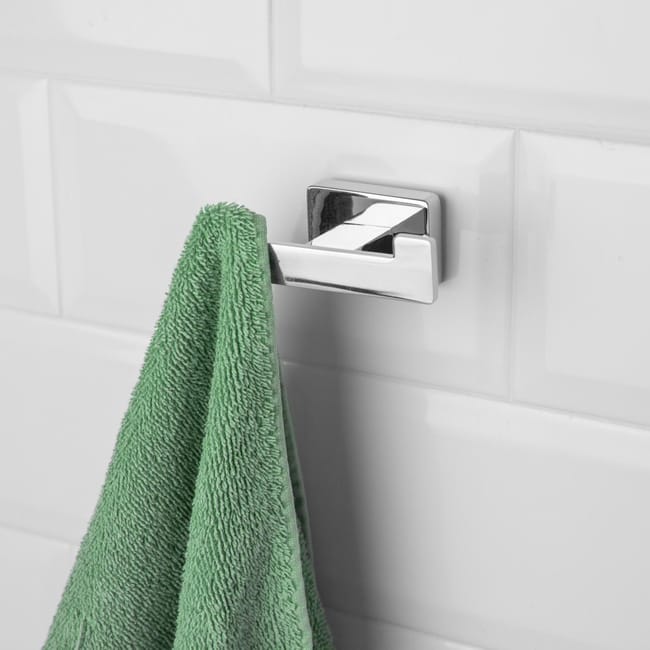 Gancho colgador doble cromado para albornoces de ducha Leroy Merlin