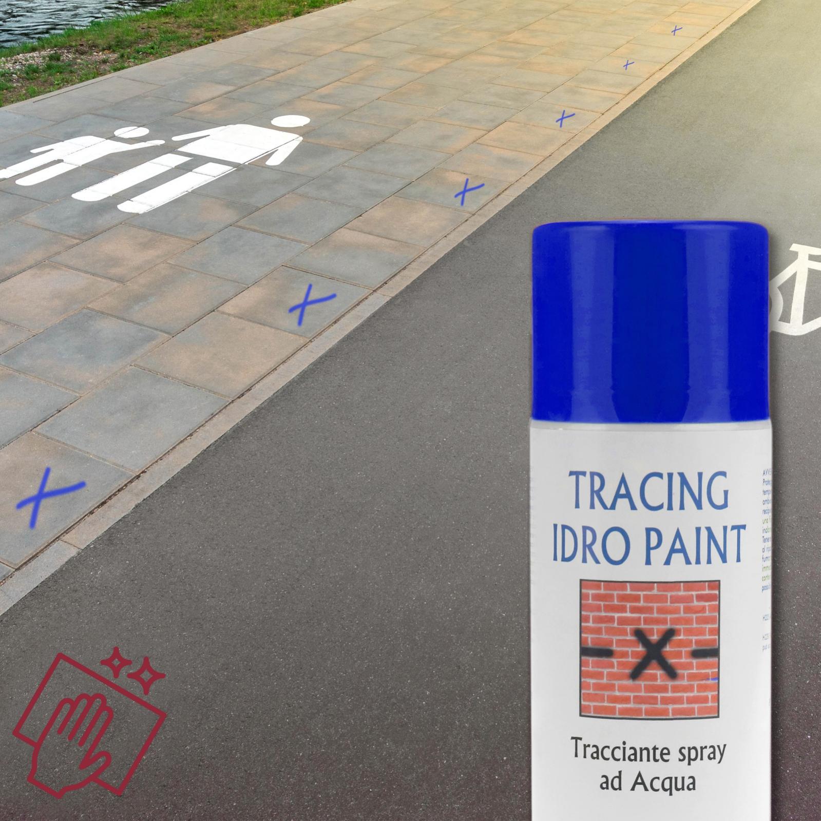 Spray acrilico a base d'acqua 400ml colore blu - 4