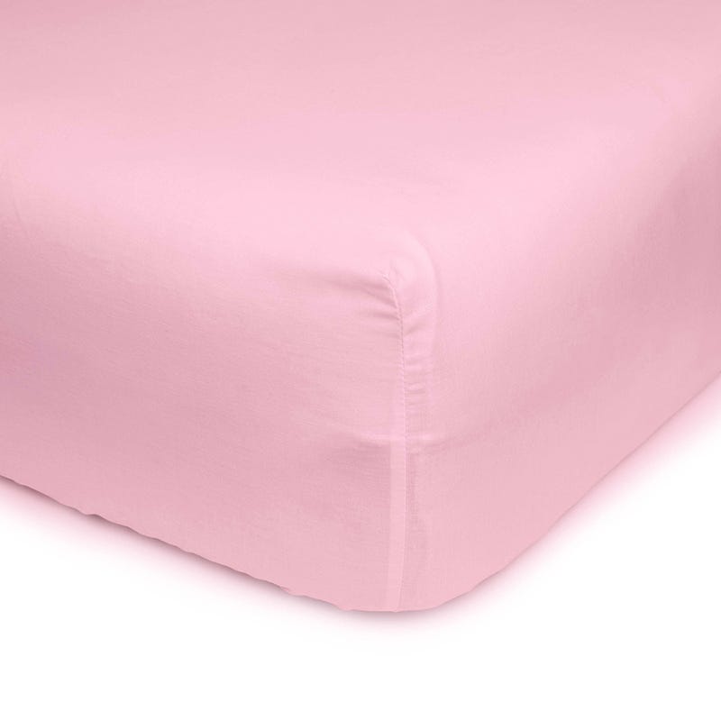 Sábana bajera ajustable lisa Rosa cama 150 cm - 150x190/200 cm