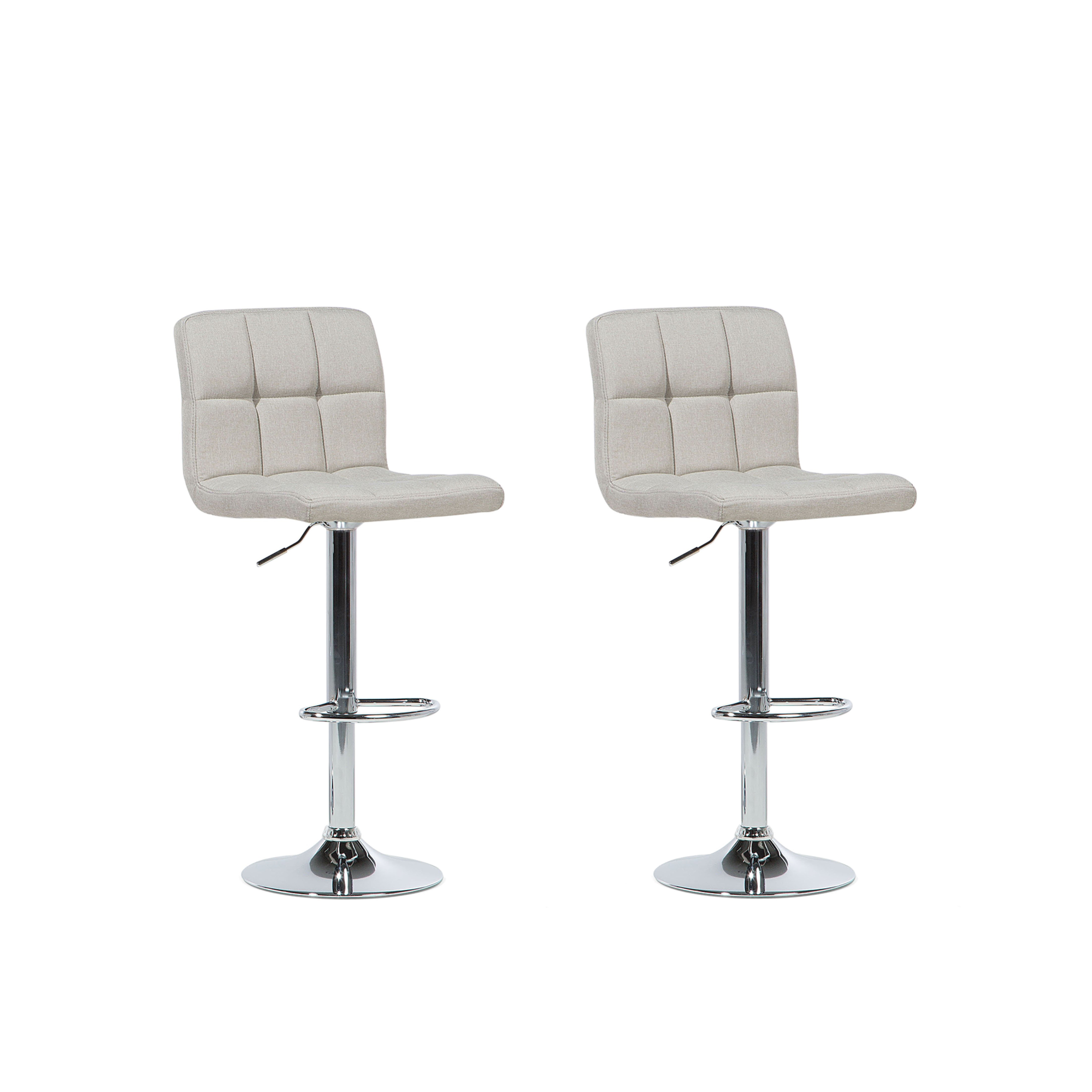 Beliani Lot de 2 chaises de bar réglables beiges MARION Leroy Merlin