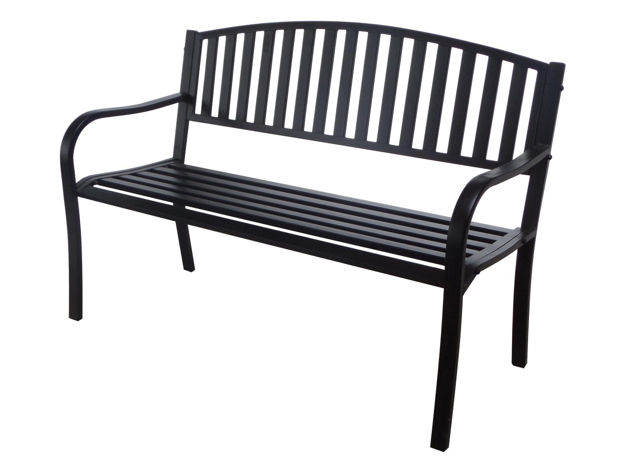 Banc extérieur en acier noir | Leroy Merlin