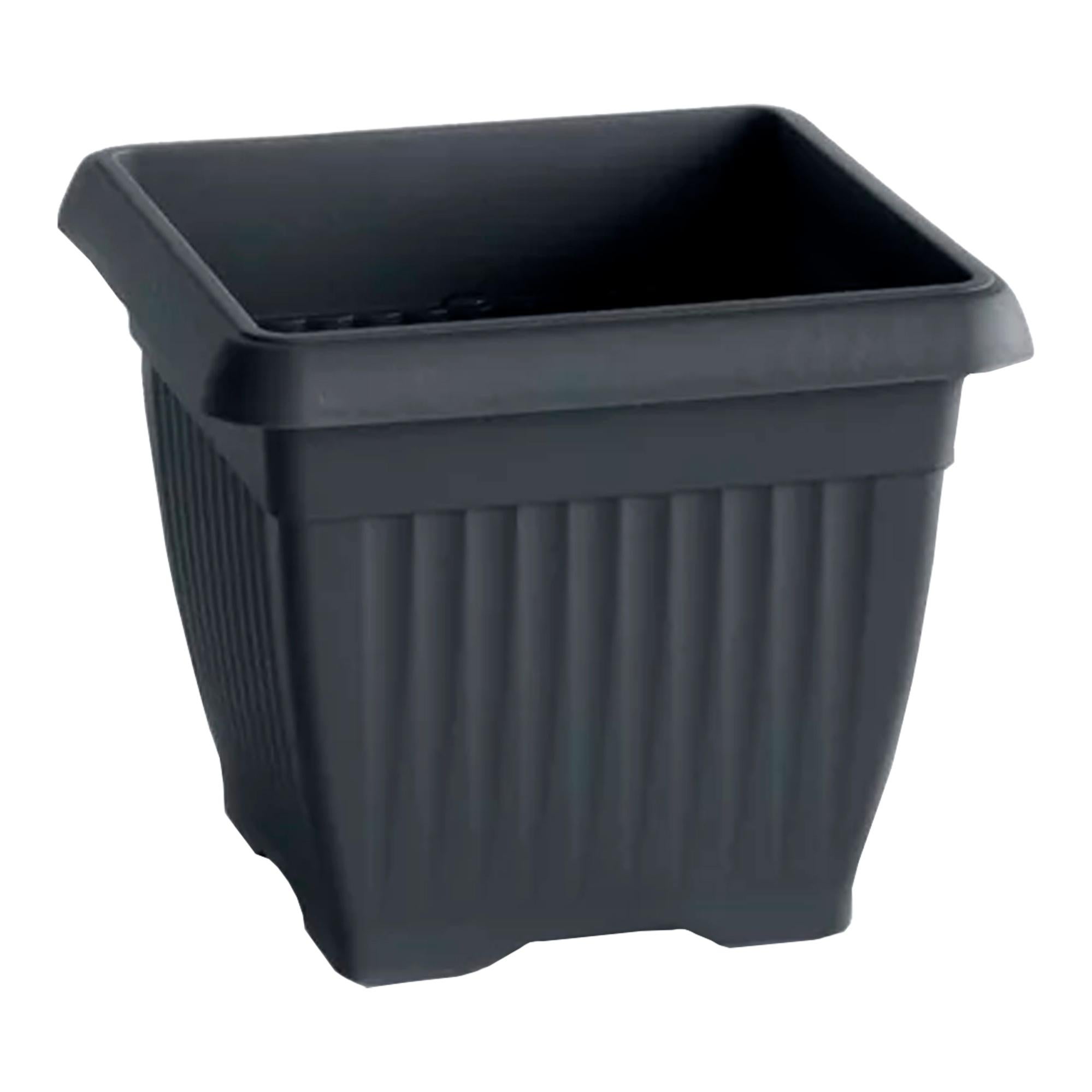 Fioriera Quadrata Prosperplast Terra 42 Litri - Antracite - 45x45x35 Cm - Resistente Ai Raggi UV - 4