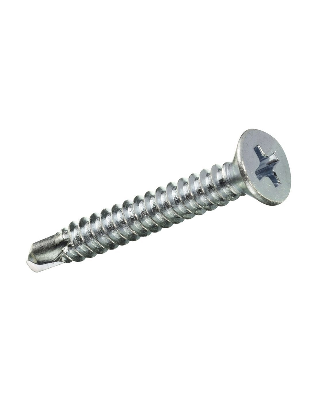Fadix | caja s 25 unidades tornillo rosca chapa cabeza plana autotaladrante cinc 3,5x16mm