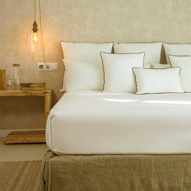 COTTON ARTean - Funda nórdica 100% orgánico beige 180x220 cm cama 105 | Leroy Merlin