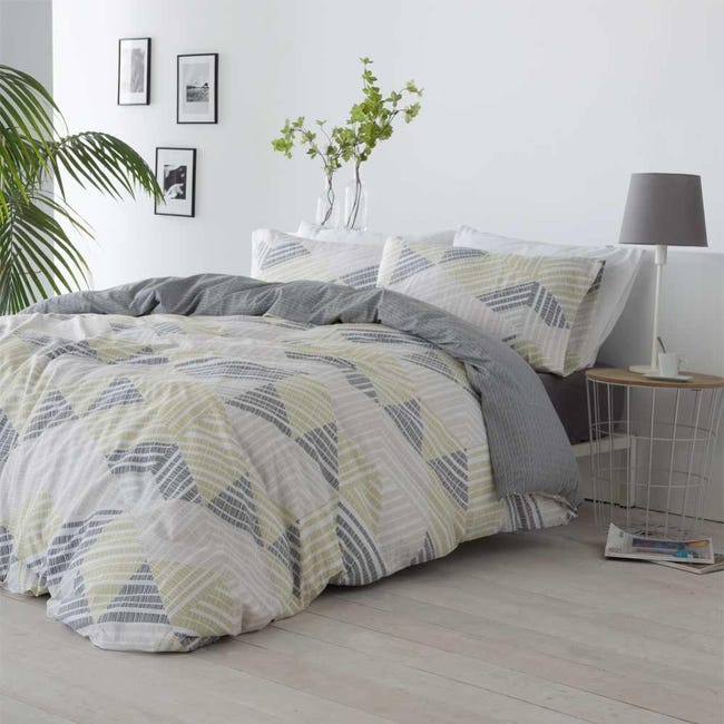 COTTON ARTean Copripiumino Reversibile Per Bambini Dinosauri, Letto 90x220 Cm, Morbido Microfibra