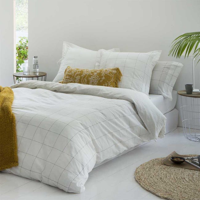 COTTON ARTean - Funda nórdica 100% algodón orgánico blanco cama 135 | Merlin