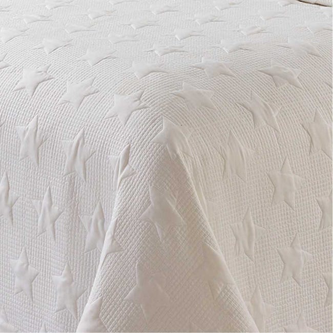 Colcha bouti, (Blanca-2643) cama 150 cm + 2 fundas cojines, Blanca, Bordada  en relieve, set de cama, ropa de cama. - AliExpress