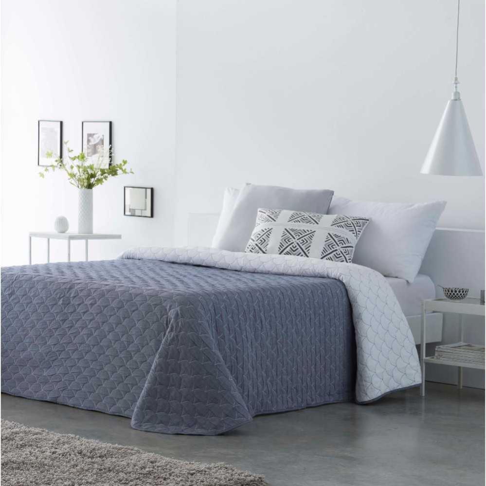 Cotton artean - colcha primavera verano laredo gris algodón poliéster gris cama de 135