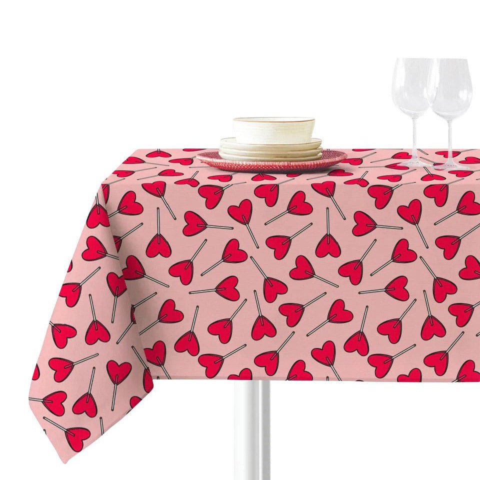 Mantel 160x260 cm piruletas color rosa