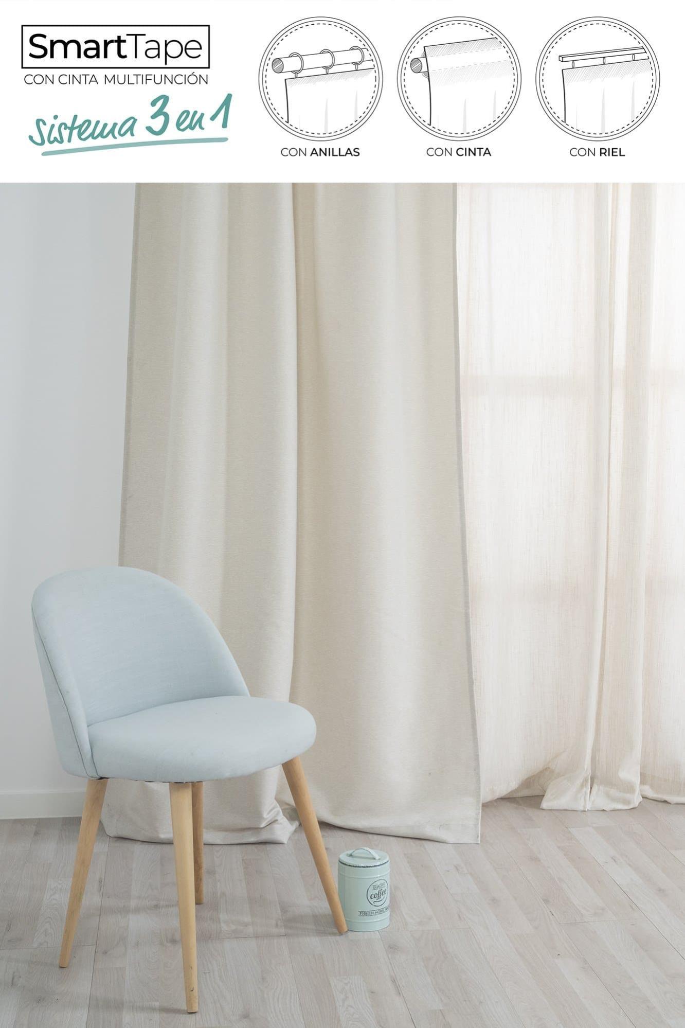 Cortina Poliéster Beige 240x140cm