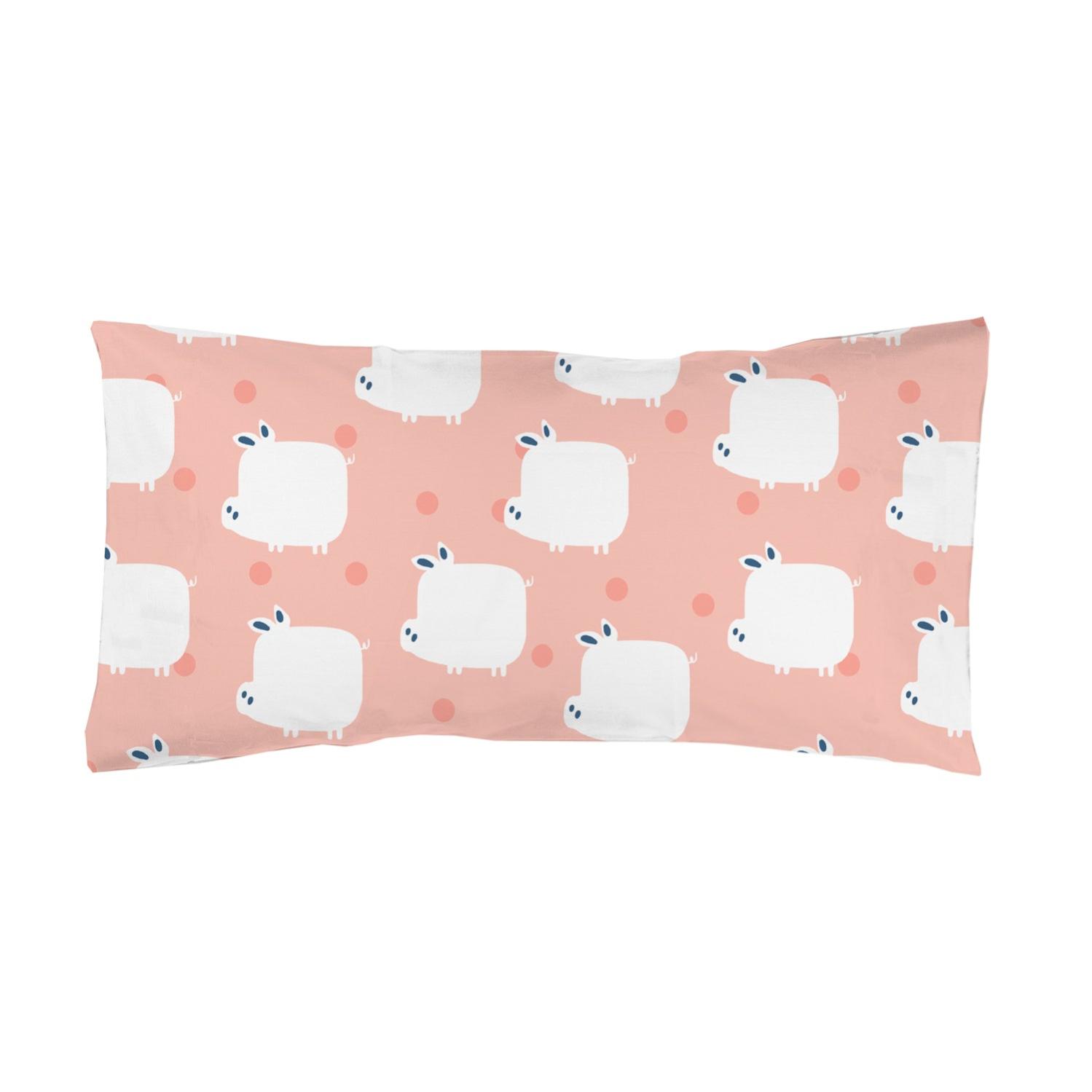 Federe Cuscino 45x110cm Cotone Percalle 200 Fili - L1NK STUDIO, Coral - Foto 5