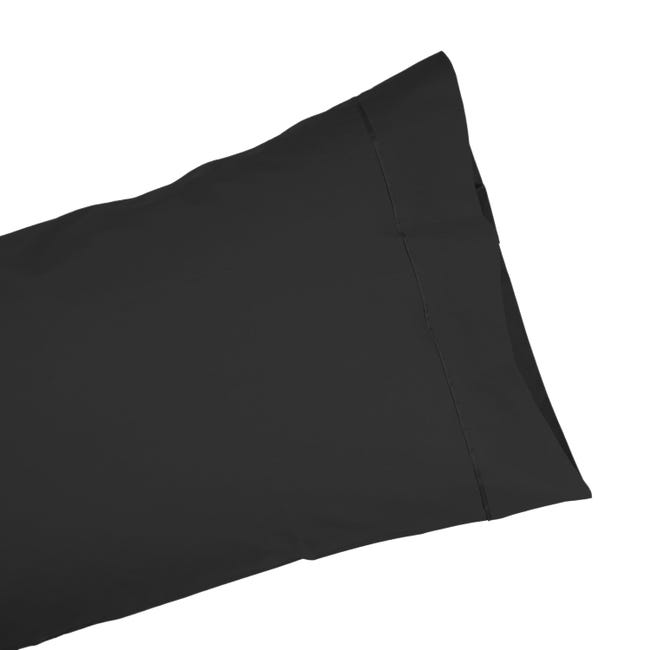 Funda de almohada 100% Algodón Negro 45x110 [Cama 90] BASIC