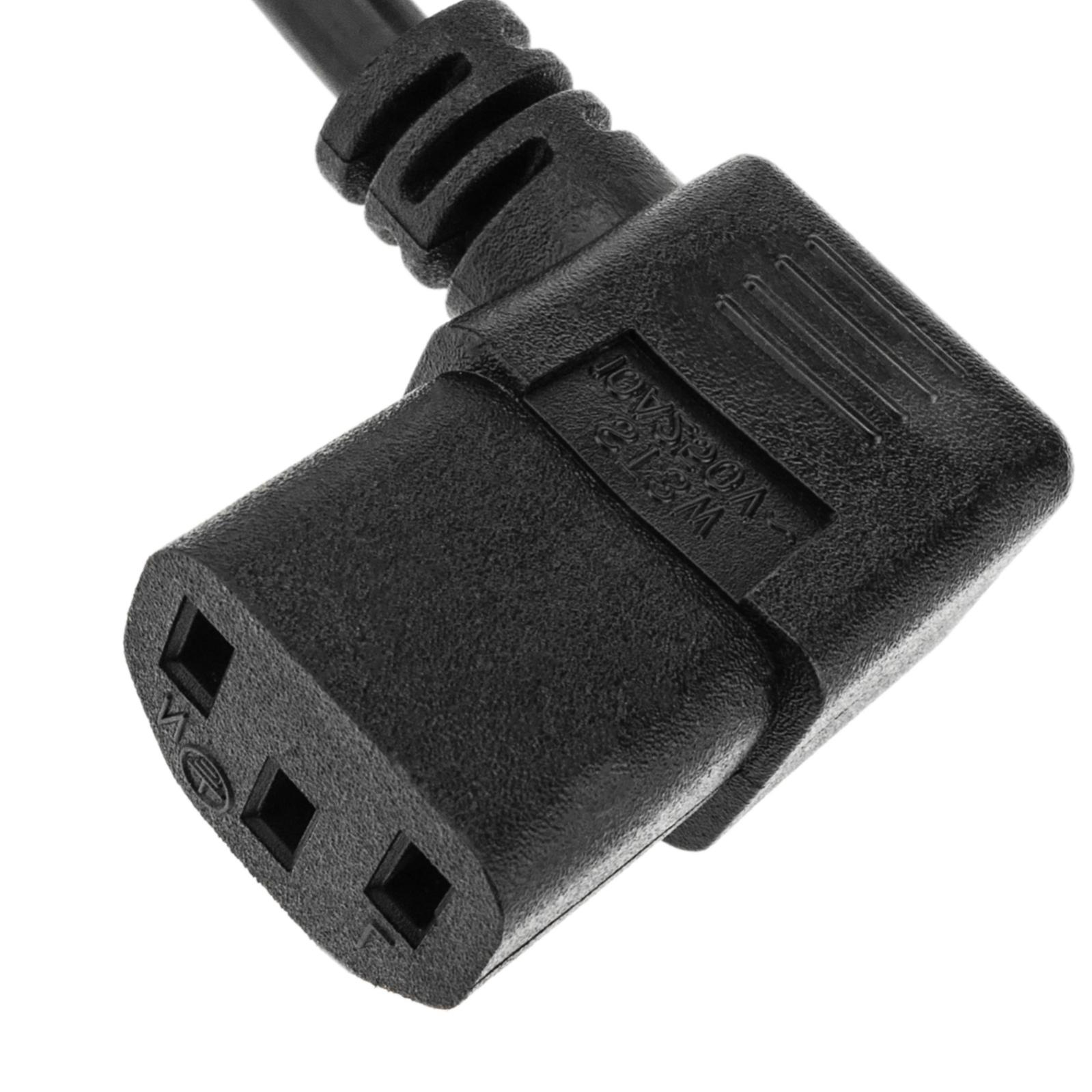 Cavo di alimentazione IEC-60320 C13 (C13-Angolato / SCHUKO-M) 1,8 m - 5