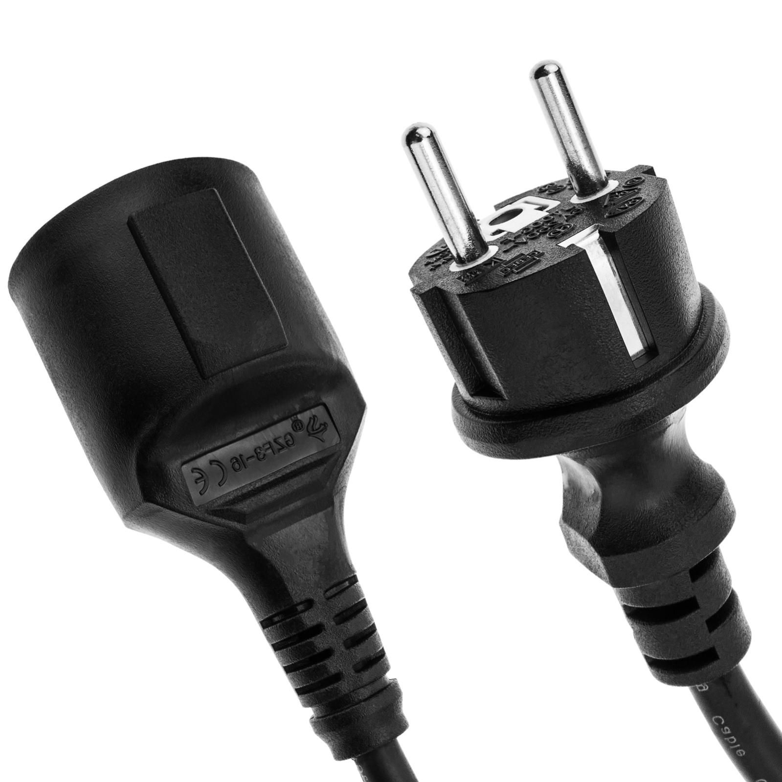 Cavo di prolunga elettrica Schuko maschio a femmina Schuko da 2 m nero IP44 - 5