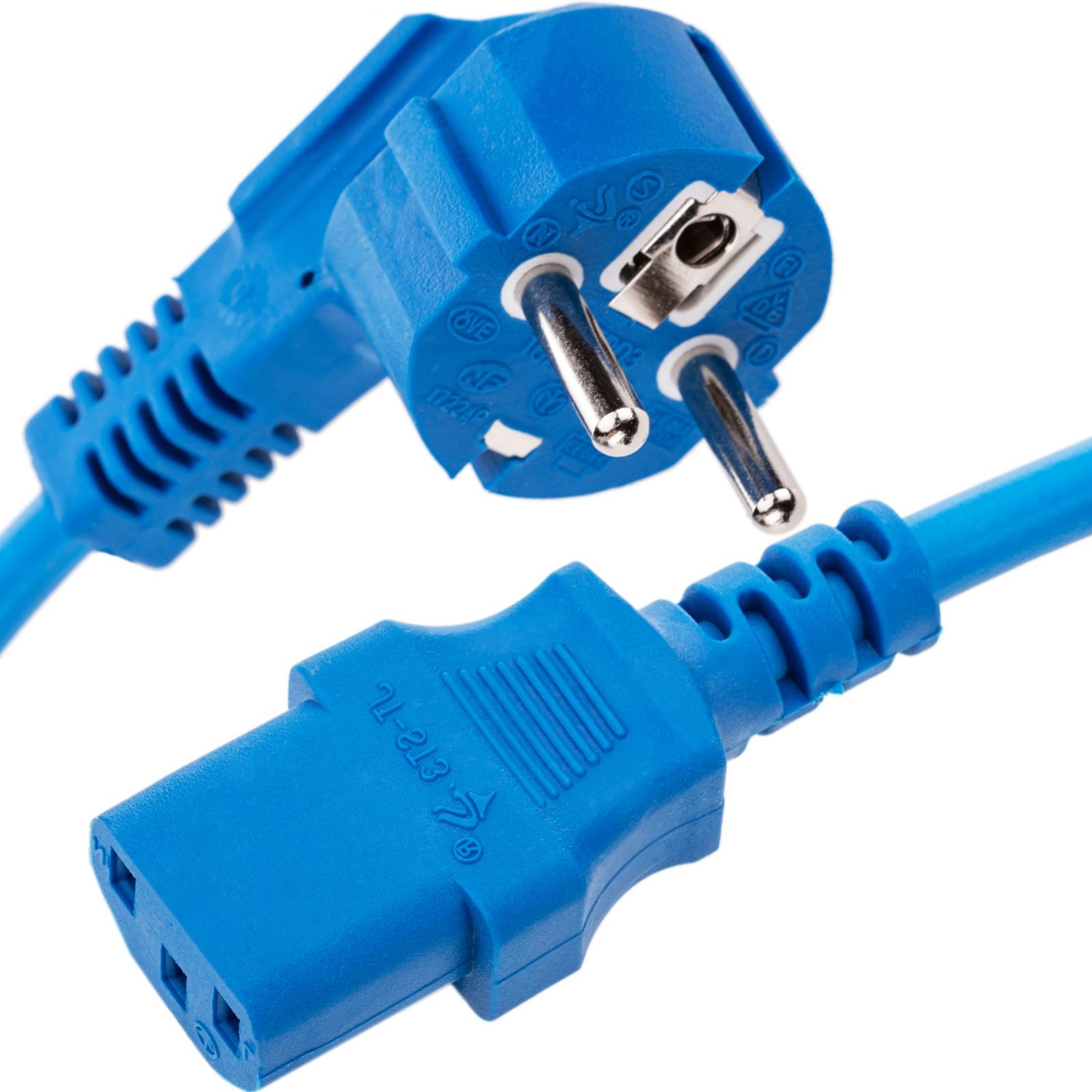 Câble D'Alimentation Coudé 90° C13 Vers C14 - 0,5m Noir - Pour Écrans PC Et Appareils