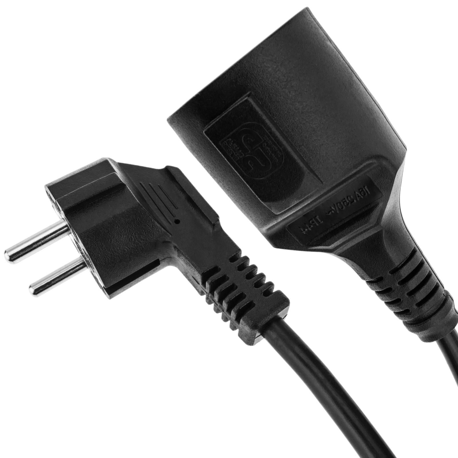 Cavo elettrico da 5 m Schuko maschio a Schuko femmina nero - 4