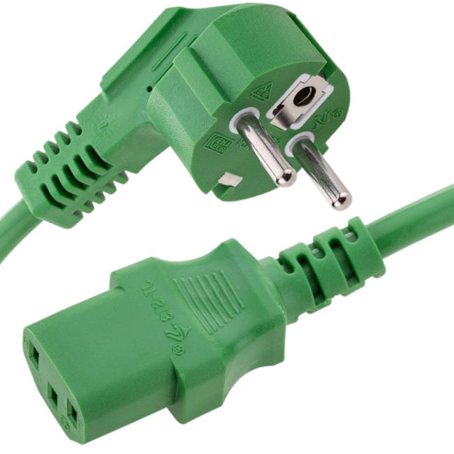 Cavo IEC Prolunga C13 A C14 - 1,2m Verde, Per PC, Monitor E Apparecchiature Audio - Foto 3