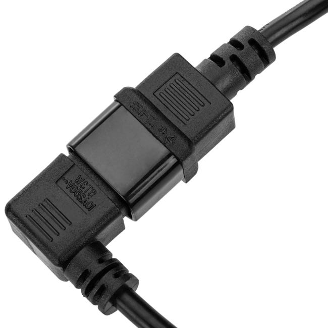 ② C13 Fiche de l'appareil Câble d'alimentation PC Coudé 1,5 — Pc