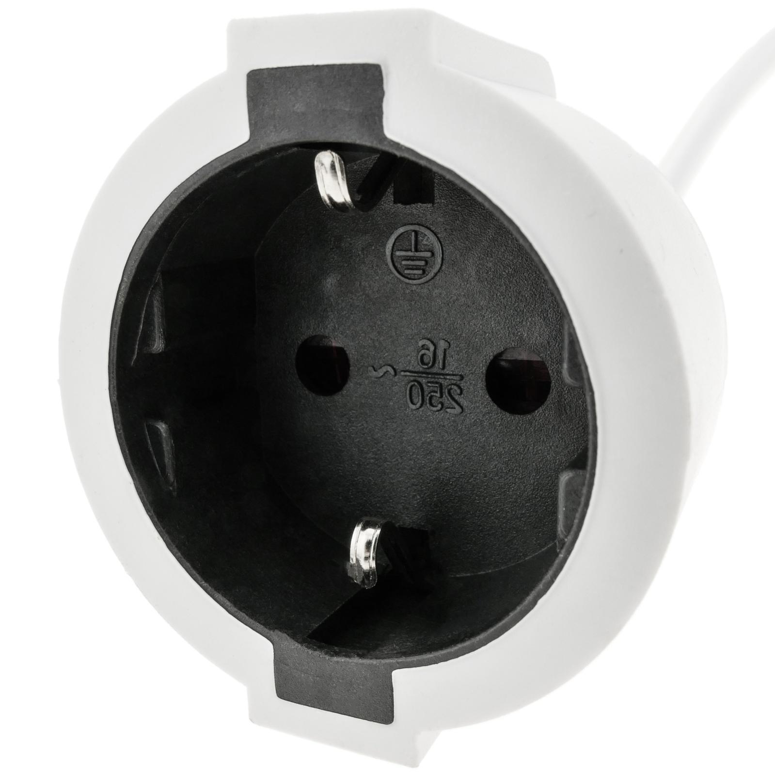 Cavo elettrico da 15 m Schuko maschio a femmina Schuko bianco - 3