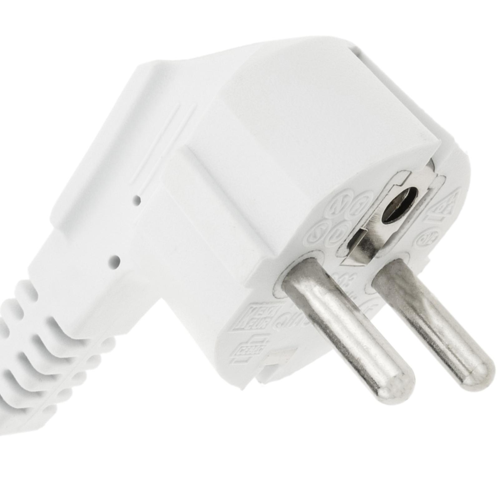 Cavo elettrico da 15 m Schuko maschio a femmina Schuko bianco - 5