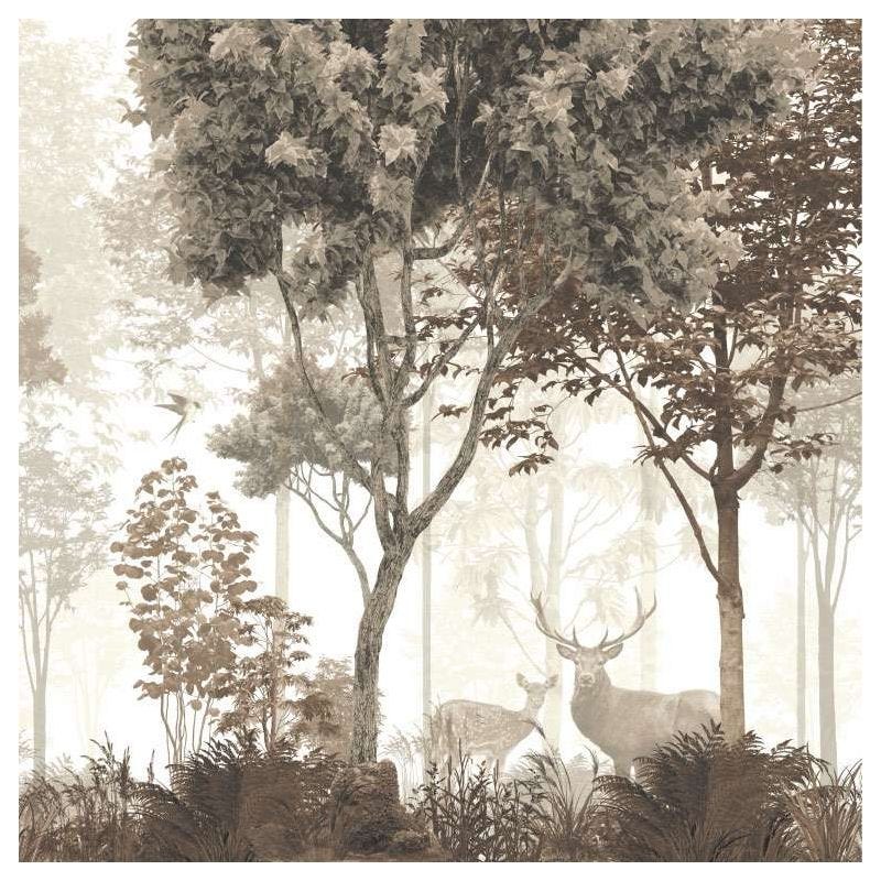 Tenture,Grande tenture murale avec arbre imprimé, paysage de forêt