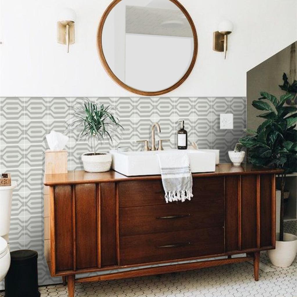 5 carreaux adhésifs en vinyle - Stickers pour murs - Lariat 30 x 30 cm ...