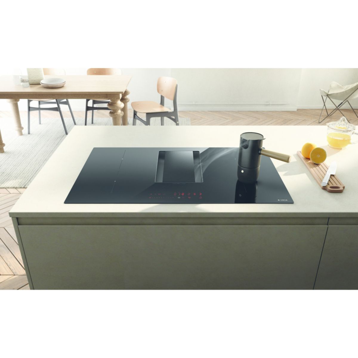 Table induction aspirante ELICA NIKOLATESLA ALPHA BL/A/78 (évac/recycl