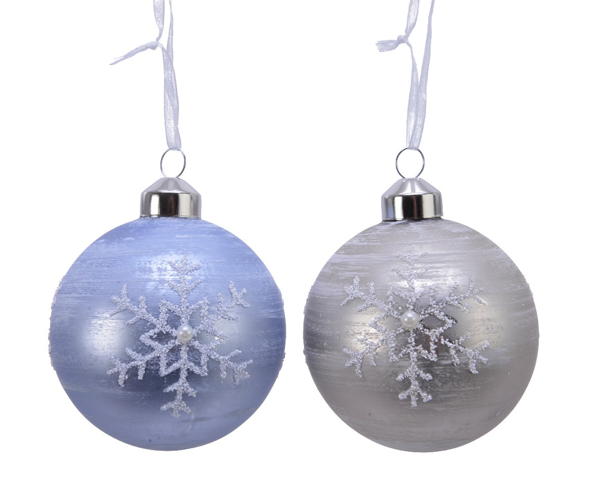 Surtido de bolas de navidad de cristal 1 pieza diam 8