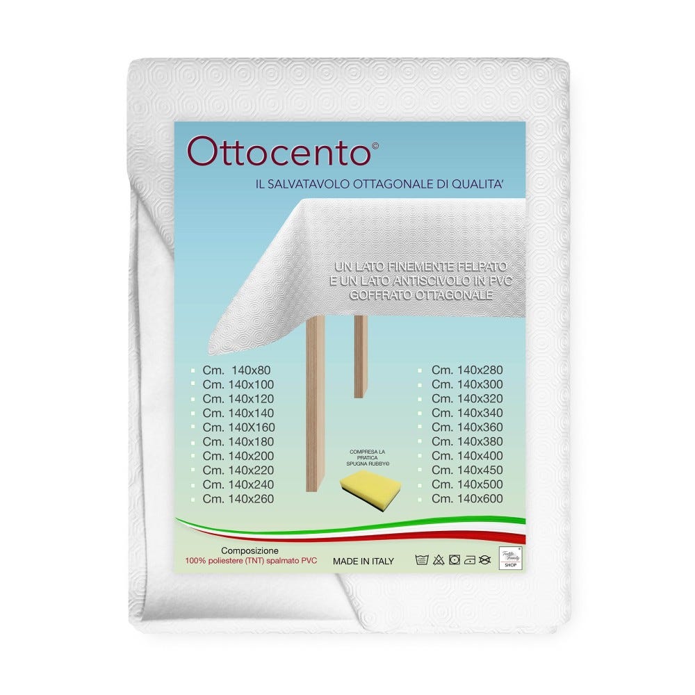 Mollettone Salvatavolo Sottotovaglia universale SENZA ELASTICO Made in  Italy 100% Cotone tipo feltro proteggi tavolo
