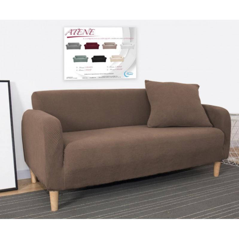 Copridivano Elasticizzato Jacquard 3 Posti – Made In Italy, 11 Colori, Beige, Stretch, Vestibilità Da 170 A 250 Cm - 2