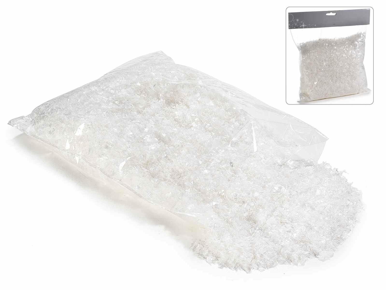 Fiocco Di Neve Bianco Fatto Di Neve Artificiale Su Un Fondo Blu Contesto Di Inverno, Vista