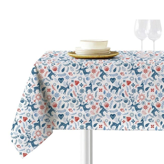 NAPPE BRODEE SERVICE de table sur voile de polyester papillons 160x260 bordure beige noisette 12 serviettes - France NAPPE BRODEE SERVICE de table sur voile de polyester papillons 160x260 bordure beige noisette 12 serviettes - France