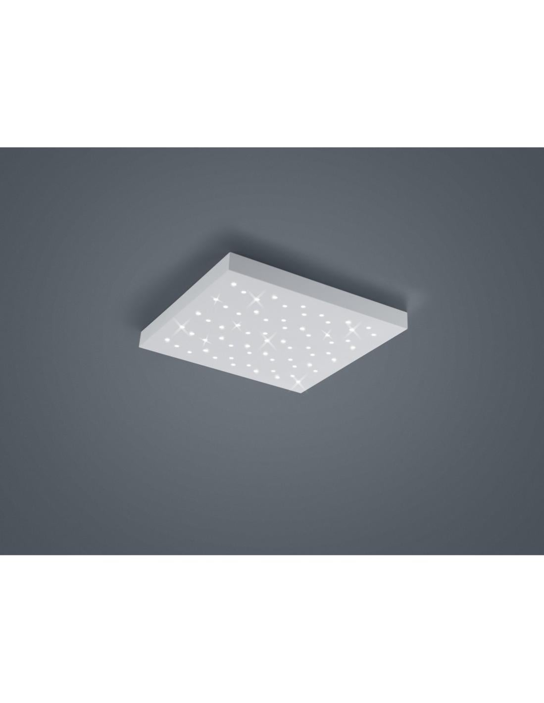 Plafoniera A LED TRIO Lighting Perugia - Bianco Opaco, Dimmer Integrato A 3 Livelli, 28W, 4000K, 3400 Lumen
