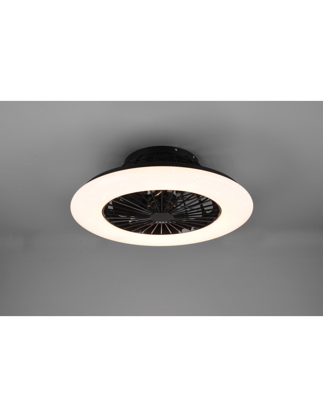 Ventilatore Lampadario Led Dimmerabile Stralsund Nero Trio Lighting