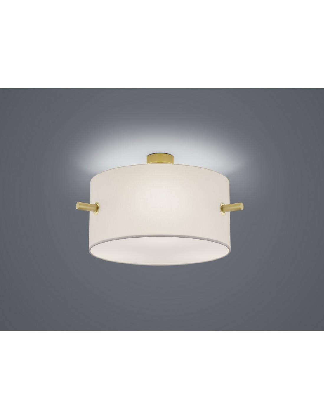Abat-jour Carré ANDRESLAD 25x25x20cm - Tissu Gris Amovible - Pour Lampadaire, Plafonnier - Décoration Vintage
