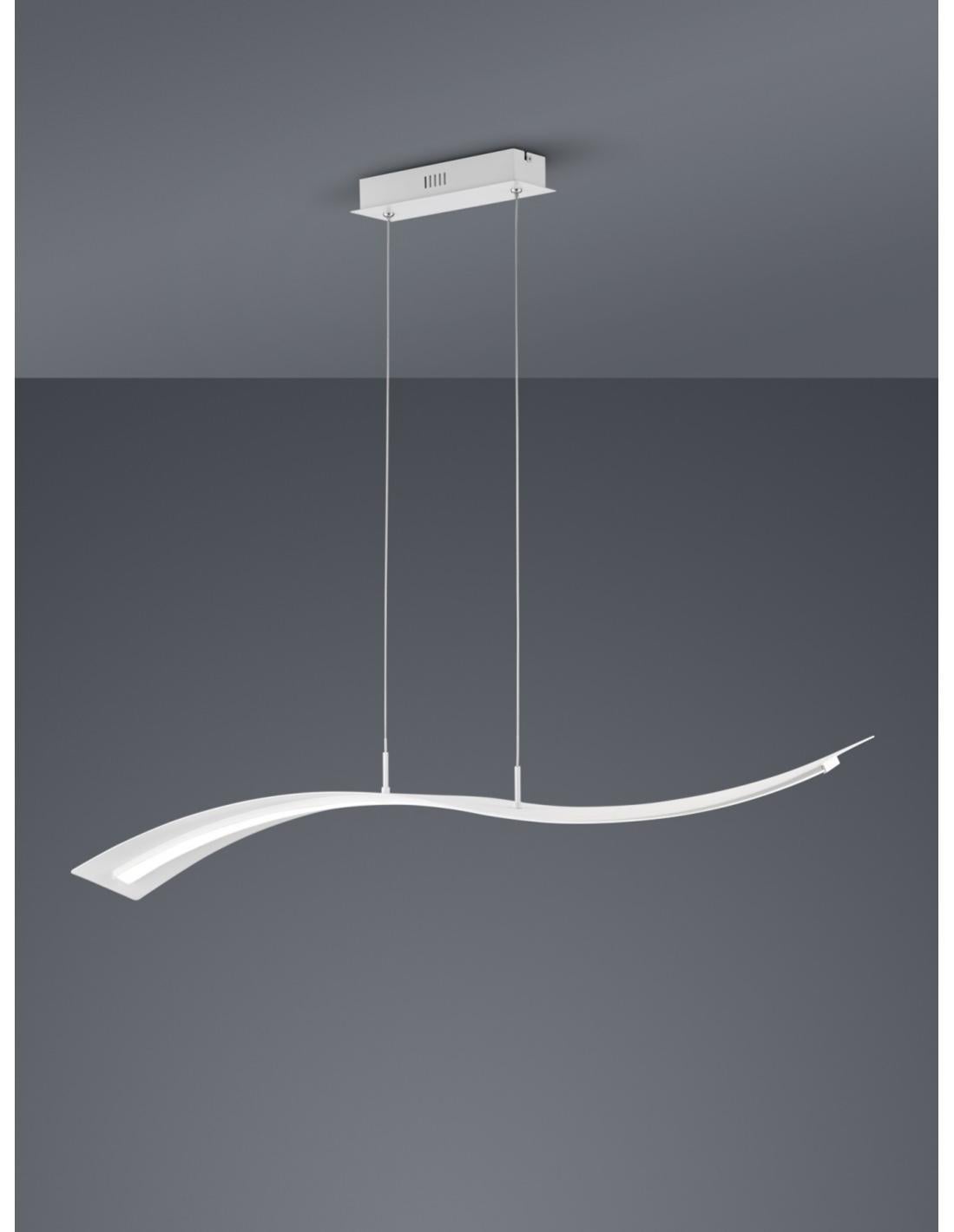 Suspension Moderne Salerno Led Eclairage Trio Blanc Dimmable Leroy Merlin