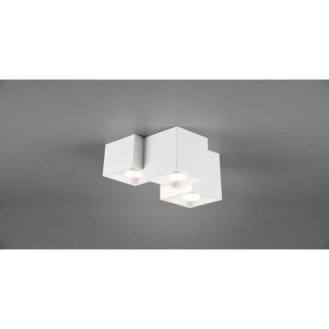 Faretto Da Soffitto Trio Leuchten Paris 4 Luci – Barra Bianco Opaco, Attacco GU10, Lampadine Non Incluse