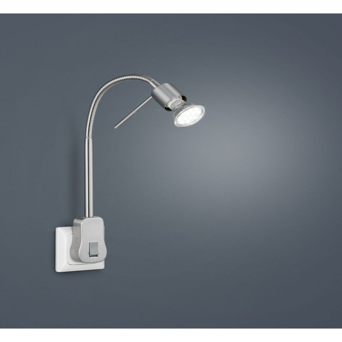 Lampada da letto LED Nichel opaco GU10 / 4 W