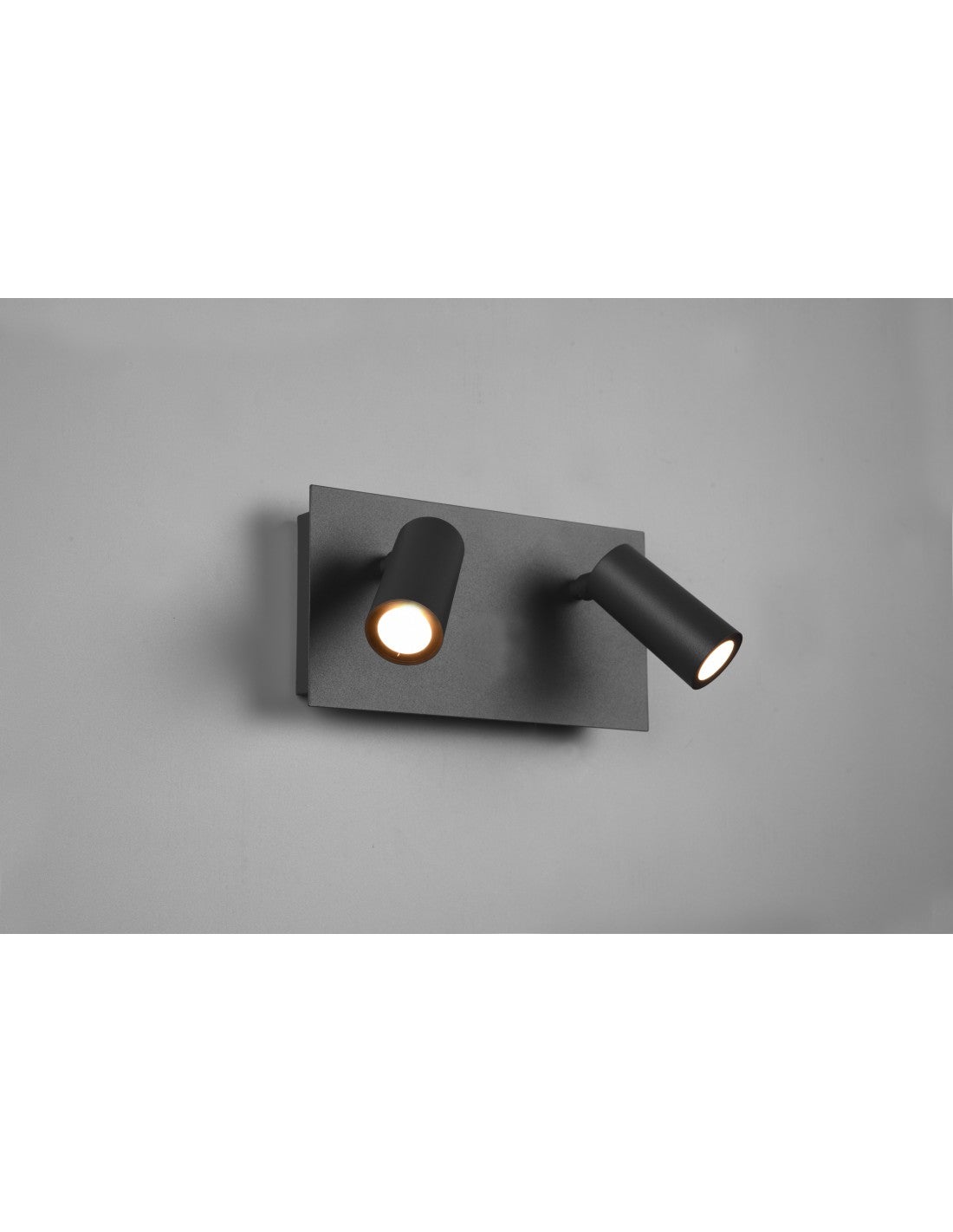 Aplique exterior tunga doble antracita led spot ajustable ip54 trio lighting