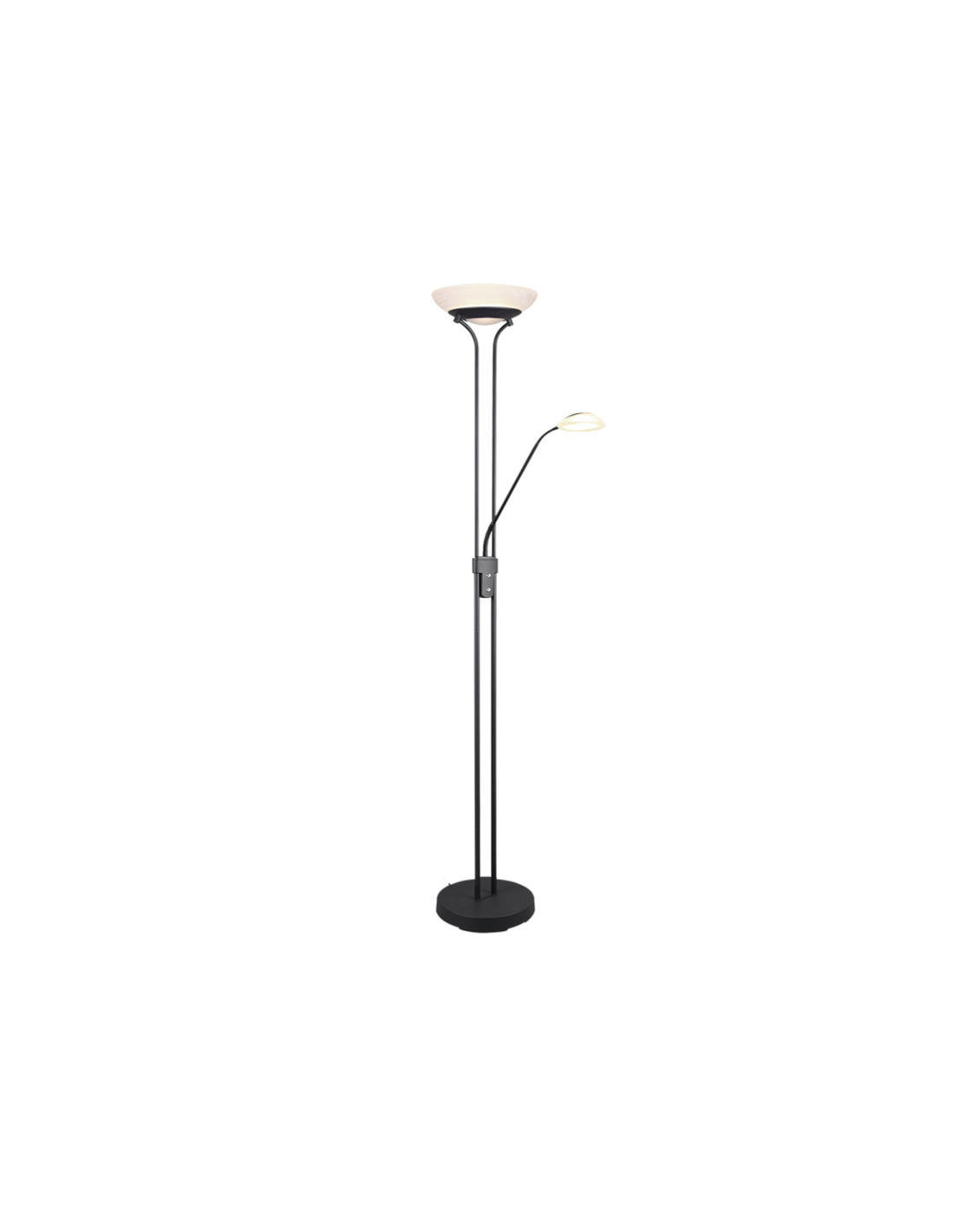 Lampada da Terra LED Dimmerabile, 18W 1800LM Luminoso Lettura Piantana Bianco con 4 temperatura di Colore,Telecomando Magnetico, Collo D'oca Flessibili a 360°,Timer 1H, per Soggiorno Letto Ufficio