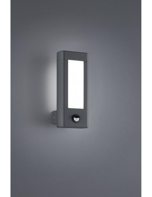 Faro Da Esterno Con Sensore Di Movimento Sunshine In Plastica Antracite Modulo Led 15w Ip54 Lutec 83562919 Faro Da Esterno Con Sensore Di Movimento Sunshine In Plastica Antracite Modulo Led 15w Ip54 Lutec 83562919