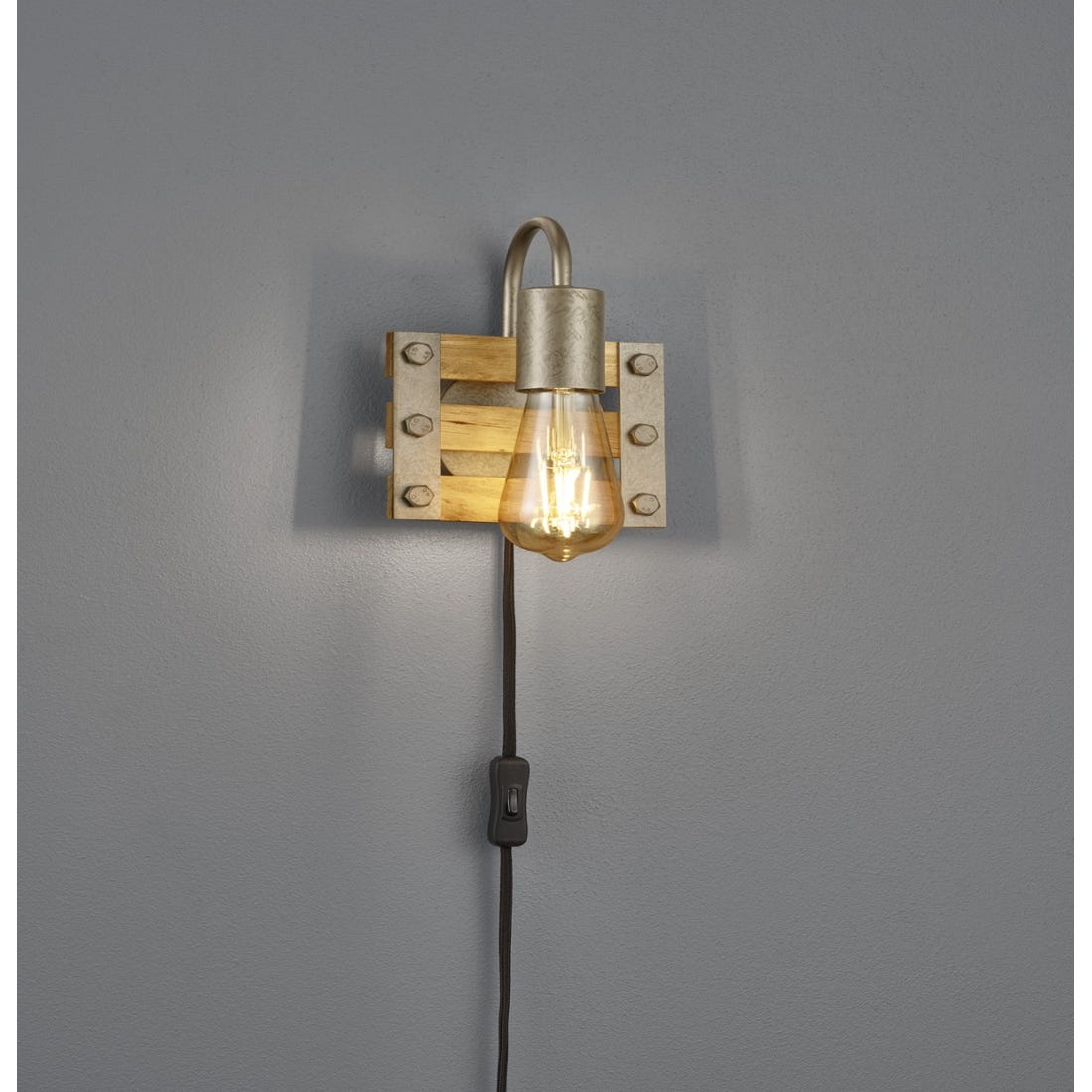 Lámpara LED pared Níquel Antiguo