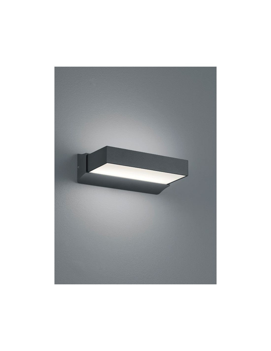 Aplique entrada led doble arriba y abajo cuando anthracite trio lighting