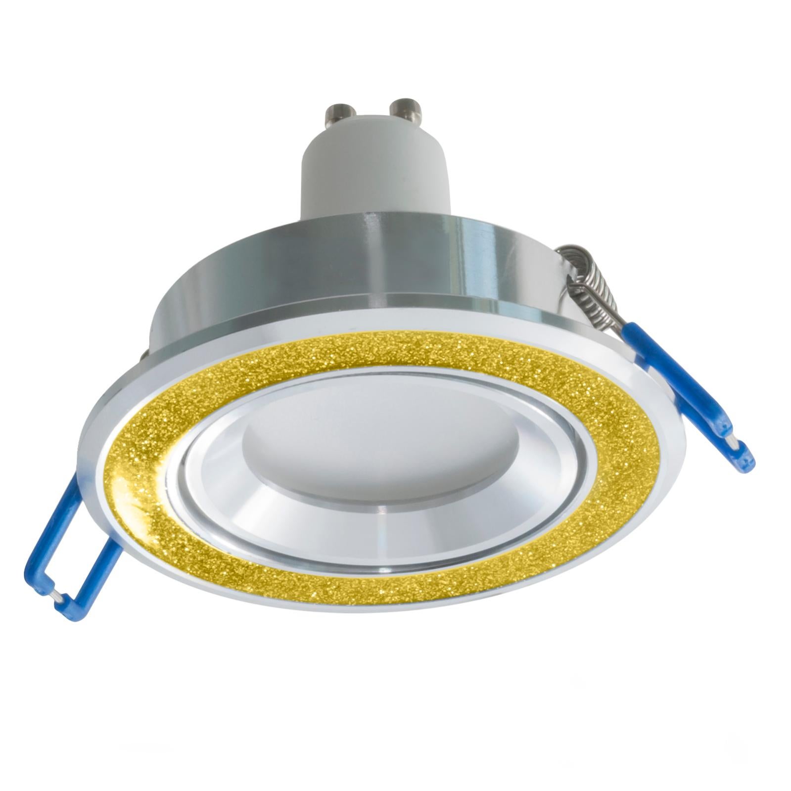Trade Shop - Porta Faretto Da Incasso Lampadine Led Gu10 7watt Per Controsoffitto Cartongesso Rose Gold Tondo 85906629