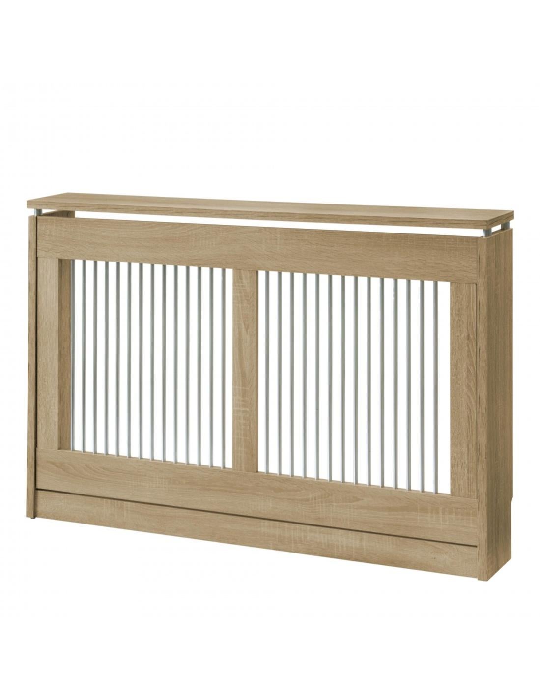 Cache-radiateur en pin massif Blanc 79,5 x 19 x 84 cm